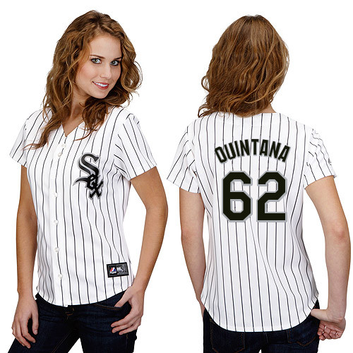 Jose Quintana #62 mlb Jersey-Chicago White Sox Women's Authentic Home White Cool Base Baseball Jersey